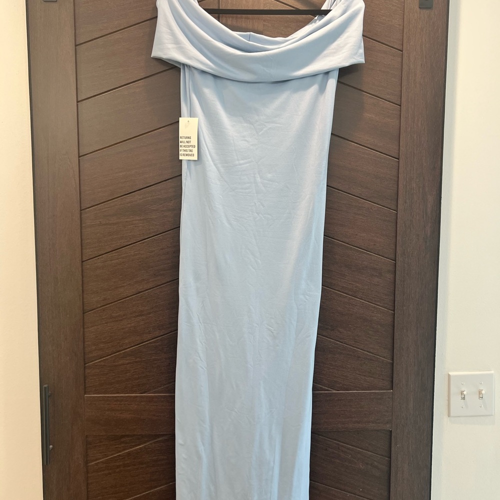 Light Blue Off-Shoulder Dress